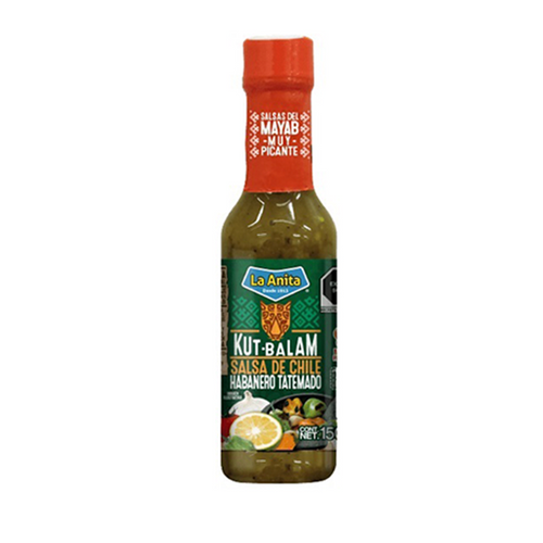 Salsa picante habanera tatemada verde Kut Balam (roasted) La Anita 150 ml