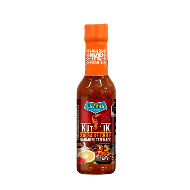 Salsa picante habanera tatemada roja Kut IK (roasted) La Anita 150 ml