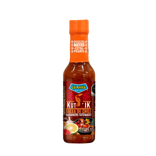 Salsa picante habanera tatemada roja Kut IK (roasted) La Anita 150 ml