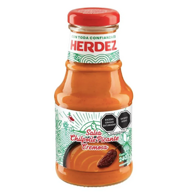 Salsa chipotle cremosa glass Herdez 240 gr