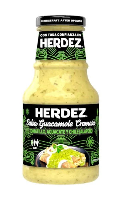 Salsa Guacamole cremosa Jalapeno & Tomate verde Herdez 240 gr