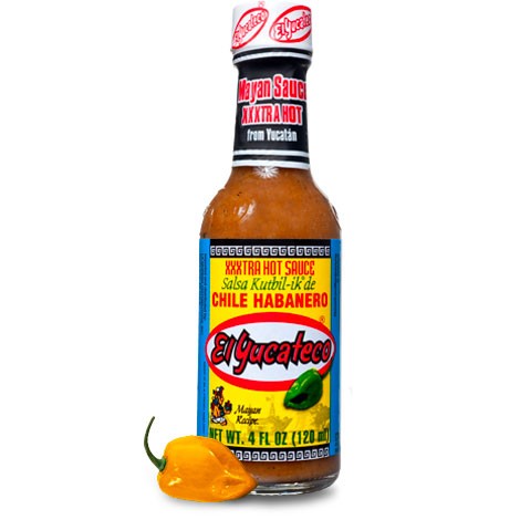 Salsa picante habanera Yucateco  XXXTRA HOT 120 ml