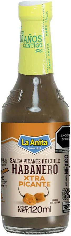 Salsa habanero Xtra picante La Anita 120 ml