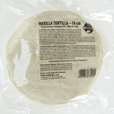 Tortilla de Harina Mexilla 16 cm (18 st)