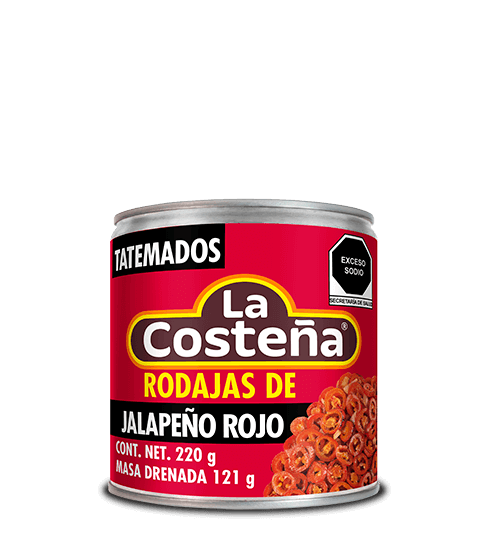 Chile Jalapeno Rojo tatemado rodajas La Costeña 220 gr